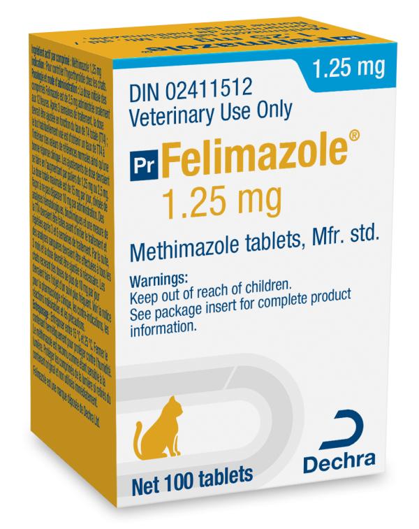 Felimazole® 1.25 mg methimazole tablets for cats