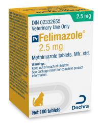 Felimazole<sup>®</sup> 2.5 mg methimazole tablets for cats
